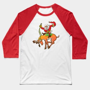 Santa is making this wild reindeer get ready for Christmas Baseball T-Shirt